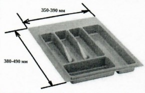 Лоток для столовых приборов 350-390 380-490 (SV-Мебель) в Новом Уренгое - novyy-urengoy.ok-mebel.com | фото 2