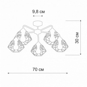 Люстра на штанге Vitaluce V4258 V4258-0/5PL в Новом Уренгое - novyy-urengoy.ok-mebel.com | фото 2