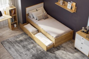 МИЛАН Детская (Дуб Золотой/Белый матовый) в Новом Уренгое - novyy-urengoy.ok-mebel.com | фото 2
