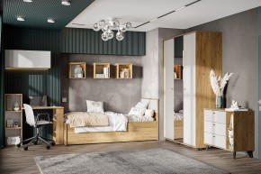 МИЛАН Спальня (Дуб Золотой/Белый матовый) в Новом Уренгое - novyy-urengoy.ok-mebel.com | фото 45