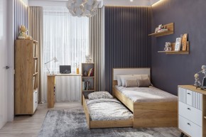 МИЛАН Спальня (Дуб Золотой/Белый матовый) в Новом Уренгое - novyy-urengoy.ok-mebel.com | фото 46