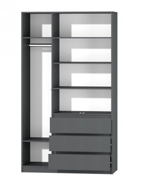 МС "Хилтон" Шкаф №2 1200 (Графит) в Новом Уренгое - novyy-urengoy.ok-mebel.com | фото 3