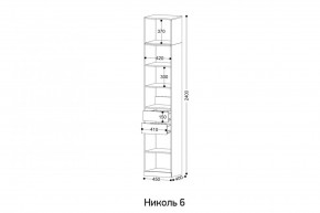 НИКОЛЬ 6 Пенал в Новом Уренгое - novyy-urengoy.ok-mebel.com | фото 2