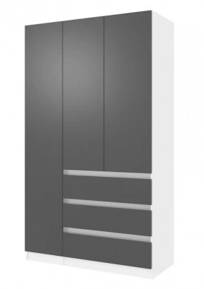 ПАРУС Шкаф 3х- ств. 1200 (белый/графит) в Новом Уренгое - novyy-urengoy.ok-mebel.com | фото
