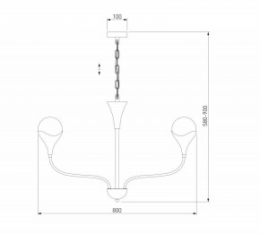 Подвесная люстра Eurosvet Calyx 60169/6 никель в Новом Уренгое - novyy-urengoy.ok-mebel.com | фото 3