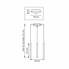 Подвесная люстра Lightstar Tubo L3T747243 в Новом Уренгое - novyy-urengoy.ok-mebel.com | фото 3