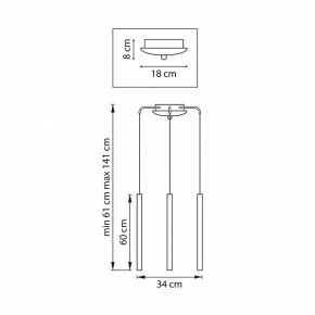 Подвесная люстра Lightstar Tubo L3T747347 в Новом Уренгое - novyy-urengoy.ok-mebel.com | фото 3