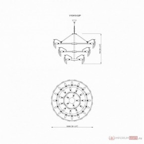 Подвесная люстра Moderli Justine MD_V10410-32P base_V10410-32P glass, V10410-32P base+V10410-32P glass, УТ000035371 в Новом Уренгое - novyy-urengoy.ok-mebel.com | фото 4