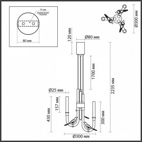 Подвесная люстра Odeon Light Lark 5431/6L в Новом Уренгое - novyy-urengoy.ok-mebel.com | фото 5