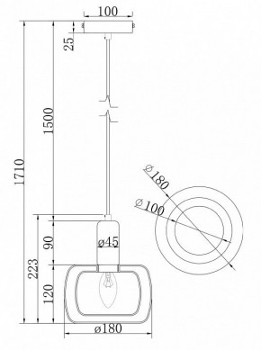 Подвесной светильник Maytoni Vision MOD411PL-01G в Новом Уренгое - novyy-urengoy.ok-mebel.com | фото 7