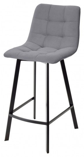 Полубарный стул CHILLI-QB SQUARE серый #27, велюр / черный каркас (H=66cm) М-City в Новом Уренгое - novyy-urengoy.ok-mebel.com | фото