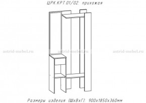 КРИТ-1 Прихожая (Делано светлый) в Новом Уренгое - novyy-urengoy.ok-mebel.com | фото 2