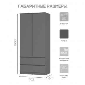 Шкаф 2-х створчатый Симпл ШК-03 (графит) в Новом Уренгое - novyy-urengoy.ok-mebel.com | фото 6