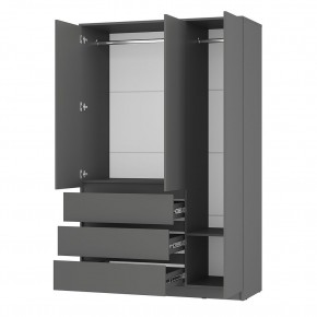 Шкаф 3-х створчатый Симпл ШК-08 (графит) в Новом Уренгое - novyy-urengoy.ok-mebel.com | фото 2