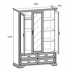 Шкаф 3D4S Z, MONAKO, цвет Сосна винтаж в Новом Уренгое - novyy-urengoy.ok-mebel.com | фото 1