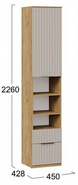 Шкаф комбинированный Хилтон Исп. 2 в Новом Уренгое - novyy-urengoy.ok-mebel.com | фото 4