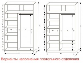 Шкаф-купе 1400 серии SOFT D6+D6+B2+PL3 (2 ящика+2штанги) профиль «Капучино» в Новом Уренгое - novyy-urengoy.ok-mebel.com | фото 7