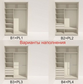 Шкаф-купе 1400 серии SOFT D8+D2+B2+PL4 (2 ящика+F обр.штанга) профиль «Графит» в Новом Уренгое - novyy-urengoy.ok-mebel.com | фото 6