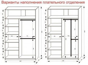 Шкаф-купе 1400 серии SOFT D8+D2+B2+PL4 (2 ящика+F обр.штанга) профиль «Графит» в Новом Уренгое - novyy-urengoy.ok-mebel.com | фото 7