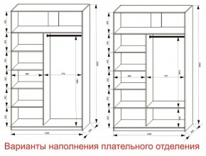 Шкаф-купе 1400 серии SOFT D8+D2+B2+PL4 (2 ящика+F обр.штанга) профиль «Графит» в Новом Уренгое - novyy-urengoy.ok-mebel.com | фото 8