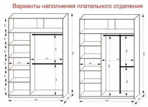 Шкаф-купе 1600 серии SOFT D6+D6+B2+PL3 (2 ящика+2штанги) профиль «Капучино» в Новом Уренгое - novyy-urengoy.ok-mebel.com | фото 7