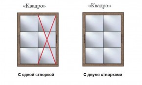 Шкаф-купе №19 Серия 3 Квадро (1500) Ясень анкор светлый в Новом Уренгое - novyy-urengoy.ok-mebel.com | фото 3