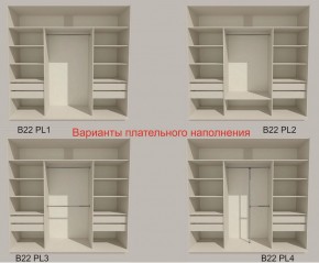 Шкаф-купе 2400 серии SOFT D5+D4+D5+B22+PL3 (по 2 ящика лев/прав+2штанги) профиль «Графит» в Новом Уренгое - novyy-urengoy.ok-mebel.com | фото 5