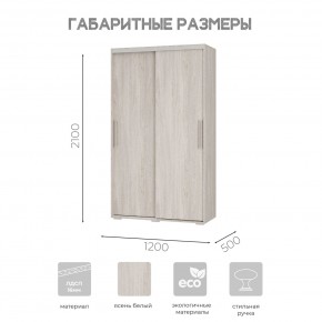 Шкаф-купе ШКК-11 (ясень белый) в Новом Уренгое - novyy-urengoy.ok-mebel.com | фото 7