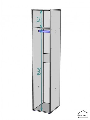 Шкаф Linnea MHR-1 2050х400х510 (Белый-М 11.1.1) в Новом Уренгое - novyy-urengoy.ok-mebel.com | фото 3