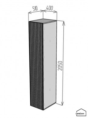 Шкаф Linnea MHR-1-3 2050х400х510 (Белый-М 11.1.1) в Новом Уренгое - novyy-urengoy.ok-mebel.com | фото 2