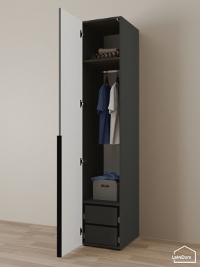 Шкаф Linnea MHR-1-3 2050х400х510 (Графит-М 11.1.25) в Новом Уренгое - novyy-urengoy.ok-mebel.com | фото 5