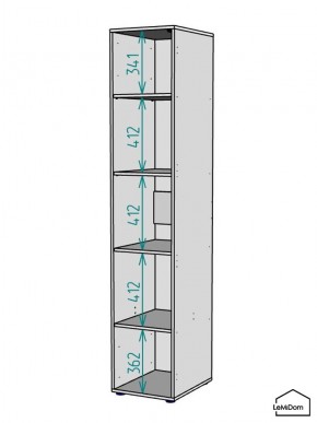 Шкаф Linnea MHR-1PO-2 2050х400х510 (Белый-М 11.1.1) в Новом Уренгое - novyy-urengoy.ok-mebel.com | фото 3