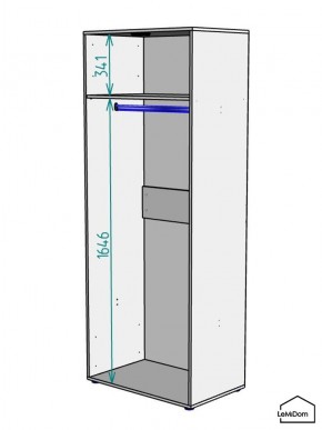 Шкаф Linnea MHR-2 2050х800х510 (Графит-М 11.1.25) в Новом Уренгое - novyy-urengoy.ok-mebel.com | фото 3
