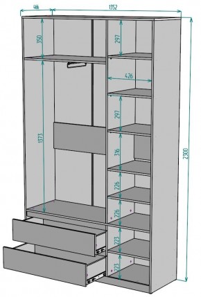 Шкаф Мальта H213 в Новом Уренгое - novyy-urengoy.ok-mebel.com | фото 2