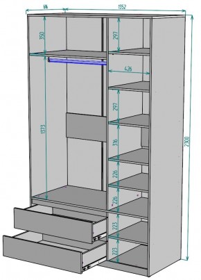 Шкаф Мальта H217 в Новом Уренгое - novyy-urengoy.ok-mebel.com | фото 2