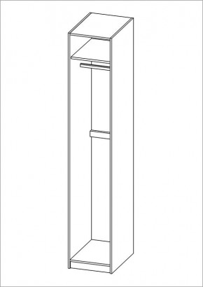 Шкаф ПЕГАС однодверный, цвет Дуб Сонома в Новом Уренгое - novyy-urengoy.ok-mebel.com | фото 3