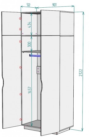 Шкаф "Аврора (H36)" в Новом Уренгое - novyy-urengoy.ok-mebel.com | фото 2