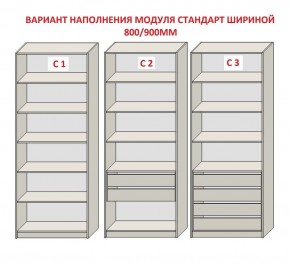 Шкаф распашной серия «ЗЕВС» (PL3/С1/PL2) в Новом Уренгое - novyy-urengoy.ok-mebel.com | фото 6