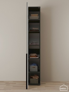 Шкаф с антресолью Linnea MHR-1A-2 2450х400х510 (Графит-М 11.1.25) в Новом Уренгое - novyy-urengoy.ok-mebel.com | фото 4