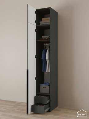 Шкаф с антресолью Linnea MHR-1A-3 2450х400х510 (Графит-М 11.1.25) в Новом Уренгое - novyy-urengoy.ok-mebel.com | фото 5