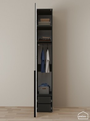 Шкаф с антресолью Linnea MHR-1A-3 2450х400х510 (Графит-М 11.1.25) в Новом Уренгое - novyy-urengoy.ok-mebel.com | фото 6