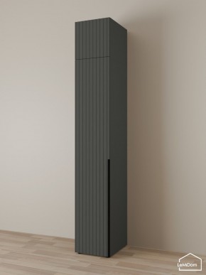 Шкаф с антресолью Linnea MHR-1A-4 2450х400х510 (Графит-М 11.1.25) в Новом Уренгое - novyy-urengoy.ok-mebel.com | фото