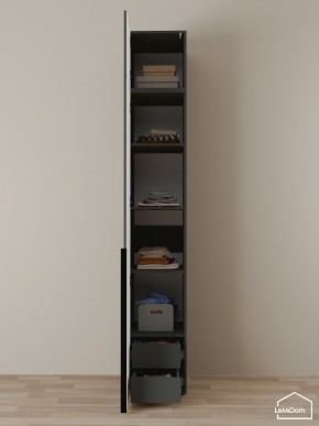 Шкаф с антресолью Linnea MHR-1A-4 2450х400х510 (Графит-М 11.1.25) в Новом Уренгое - novyy-urengoy.ok-mebel.com | фото 4