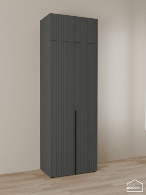 Шкаф с антресолью Linnea MHR-2A-1 2450х800х510 (Графит-М 11.1.25) в Новом Уренгое - novyy-urengoy.ok-mebel.com | фото