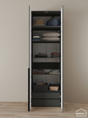 Шкаф с антресолью Linnea MHR-2A-3 2450х800х510 (Графит-М 11.1.25) в Новом Уренгое - novyy-urengoy.ok-mebel.com | фото 5