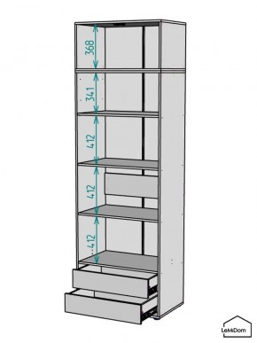 Шкаф с антресолью Linnea MHR-2POA-4 2450х800х510 (Белый-М 11.1.2) в Новом Уренгое - novyy-urengoy.ok-mebel.com | фото 3
