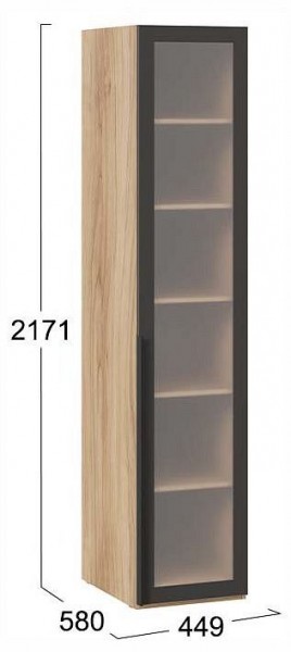 Шкаф-витрина Порто СМ-393.07.008 в Новом Уренгое - novyy-urengoy.ok-mebel.com | фото 3