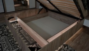 Спальня Джулия Кровать 160 МИ с подъемным механизмом Дуб крафт серый в Новом Уренгое - novyy-urengoy.ok-mebel.com | фото 3