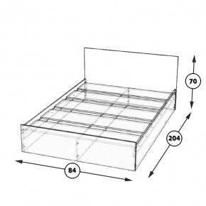 Стандарт Кровать 0800, цвет дуб сонома, ШхГхВ 83,5х203,5х70 см., сп.м. 800х2000 мм., без матраса, основание есть в Новом Уренгое - novyy-urengoy.ok-mebel.com | фото 4