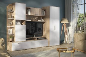 Стенка Денвер (СТЛ.151.01) Дуб сонома/Белый в Новом Уренгое - novyy-urengoy.ok-mebel.com | фото 3